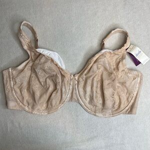 Cacique‎ Bold Lace Full Coverage Nude Cream Size 44F